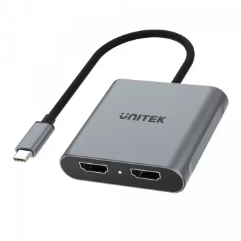 UNITEK V1404B USB-C adapteris ar 2x HDMI, 4K@60Hz, MST