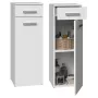 Puskolonna ar atvilktni Top E Shop Nel 30×30×85 cm balta matēta