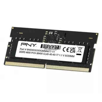 PNY DDR5 16GB SODIMM 4800 MHz CL40 atmiņa klēpjdatoriem