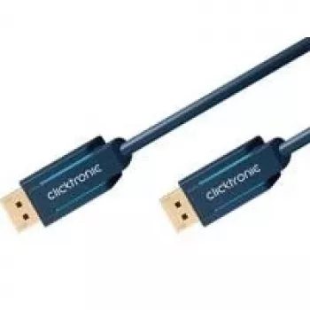 ClickTronic 20m DisplayPort vīriešu/vīriešu kabelis, zils (70717)