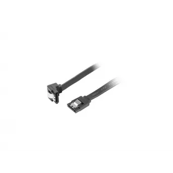 SATA III kabelis LANBERG CA-SASA-13CU-0050-BK 0,5 m, SATA 7-pin uz 7-pin, 6 Gbit/s, melns
