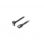 SATA III kabelis LANBERG CA-SASA-13CU-0050-BK 0,5 m, SATA 7-pin uz 7-pin, 6 Gbit/s, melns