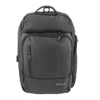 Mugursoma Tellur Notebook 17.3 collu Business XL ar USB portu, melna