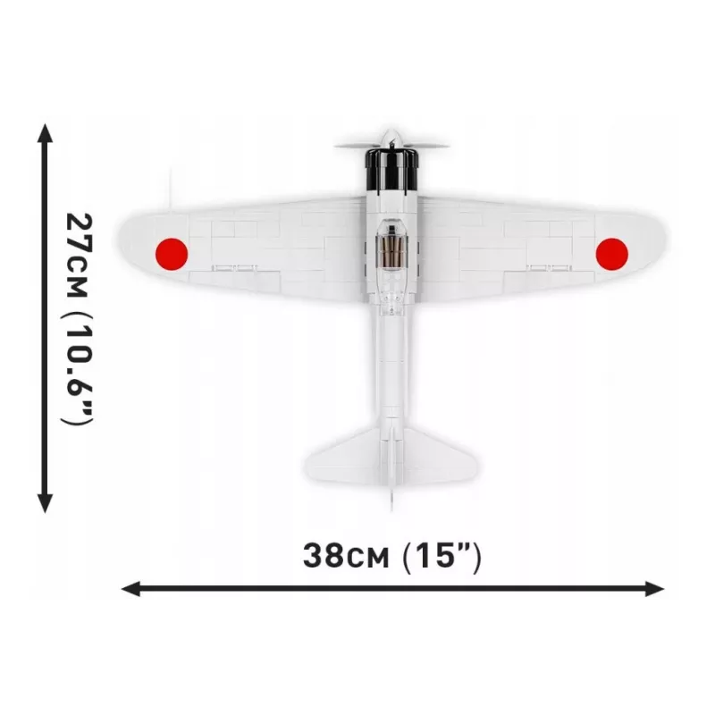 Būvkomplekts Cobi Mitsubishi A6M2 “Zero-Sen” — 347 detaļas, ieteicams no 7 gadu vecuma