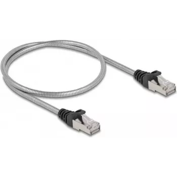DeLOCK RJ45 kabelis Cat.6A U/FTP RJ-45 0,5m Sudrabs