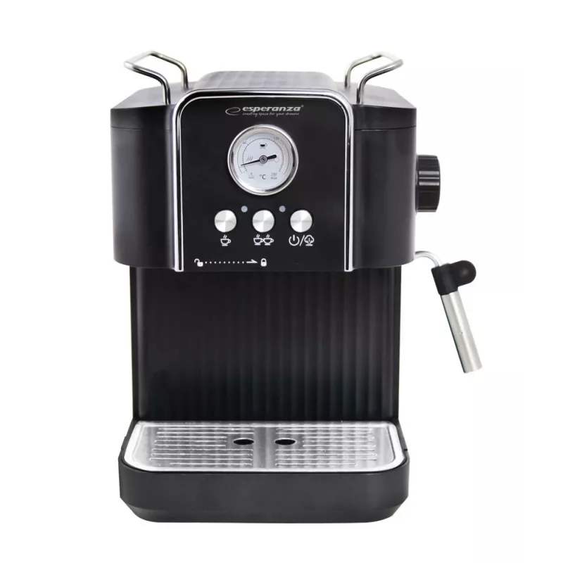 Kafijas automāts ESPERANZA EKC010 — 1.8 L ūdens tvertne, 850 W, 20 bāri, iebūvēts piena putotājs