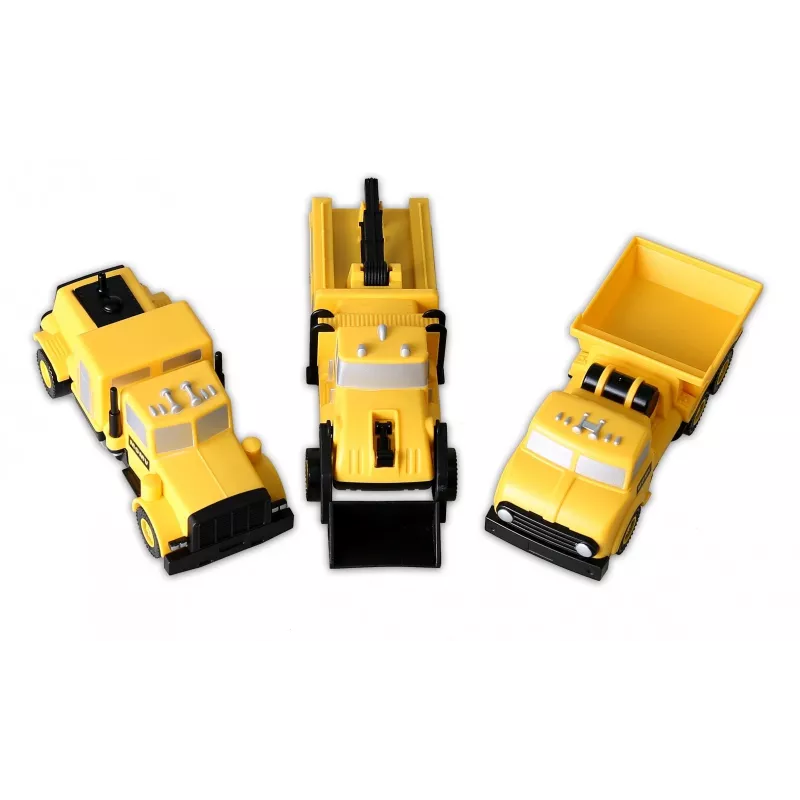 Popular Playthings Mix or Match Vehicles Construction Black Yellow transportlīdzekļu komplekts