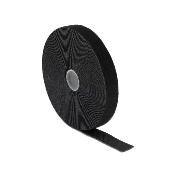 DeLOCK 18716 Līmējošais/Ķeksīšu stiprinājums Melns 20mm 10m
