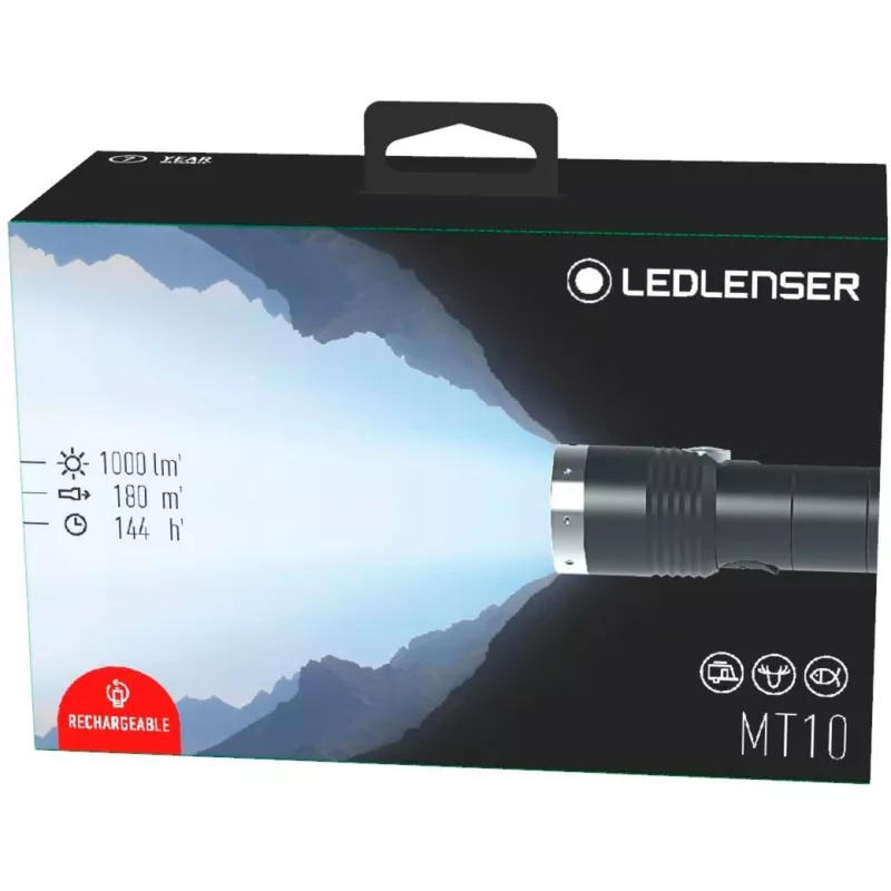 Rokas lukturītis Ledlenser MT10 Melns Sudrabs