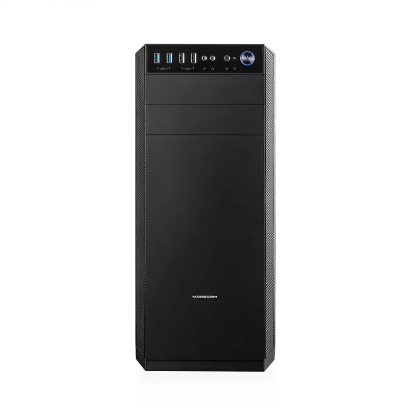 Datora korpuss MODECOM Oberon Pro Midi Tower, rūdīts stikls, microATX/ATX, 7 sloti, 395 mm GPU, 2x3.5 collu + 3x2.5 collu vietas, USB 3.2 Gen1