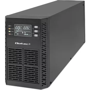 Qoltec 52281 nepārtrauktās barošanas avots (UPS) Double-conversion (Online) 2 kVA 2000 W 3 AC kontaktligzdas