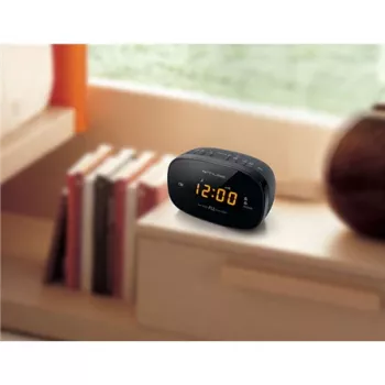 Radio modinātājs Muse M-150CR ar FM PLL uztvērēju, 1,52 cm LED displejs, modinātājs (radio/skaņas signāls), AC 230V/AAA baterijas
