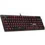Mehāniskā tastatūra DEFENDER QUEST GK-596 — RGB fona apgaismojums, Anti-Ghosting, vadu, kompakts izkārtojums