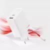Strāvas adapteris ONEPLUS SUPERVOOC 120W divu portu vadu lādētājs, 120W kopējā jauda, 1x USB-C + 1x USB-A, 100–240V, 145 g, balts