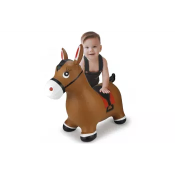 Piepūšamais lēkājamais zirgs Jamara Hopping Animal Horse Brūns ar sūkni