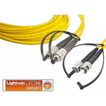 Lightwin LDP-09 FC-ST 1.0 optiskās šķiedras kabelis 1 m LSOH OS2 2x FC 2x ST dzeltens