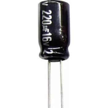 PANASONIC NHG-A 2,2M 63 - Elektrolītiskais kondensators, radiāls, 2,2 mF, 63 V, RM 7,5 mm, 1000 h, 105°C, ±20% (ECA1JHG222)
