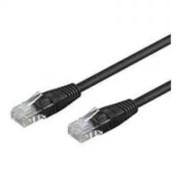 Wentronic Goobay CAT 5e Patch Kabelis, U/UTP, Melns, 0,25 m - CCA Vara Maisījums (68703)