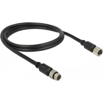 Sensor/aktoru kabelis DeLOCK 12690 1m M8 Melns