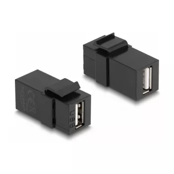 DeLOCK Keystone modulis USB 2.0 A ligzda-ligzda melns