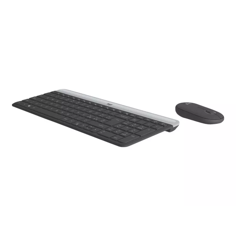 Bezvadu tastatūras un peles komplekts Logitech MK470 Slim Combo, grafīts