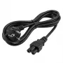EFB-Elektronik strāvas vads ar iezemētu kontaktdakšu 90° - C5 180°, melns, 3 m, 3 x 0,75 mm²
