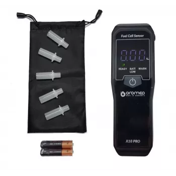 Oromed ALK_ORO-X10 PRO alkohola testeris 0 - 4‰ 0.05% Melns