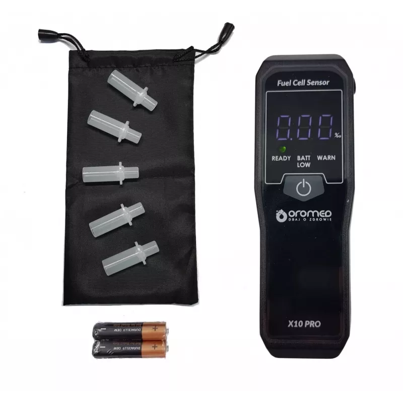 Oromed ALK_ORO-X10 PRO alkohola testeris 0 - 4‰ 0.05% Melns