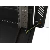 Rack skapis LANBERG FF01-6222-12B 22U 600x1200 mm melns ar stikla priekšējām un aizmugurējām durvīm