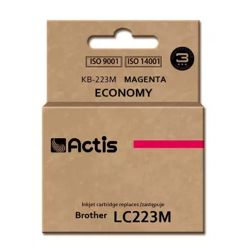 Kasetne ACTIS KB-223M saderīga ar Brother LC223M, magenta, tintes 10 ml, standarta ietilpība, viens iepakojums