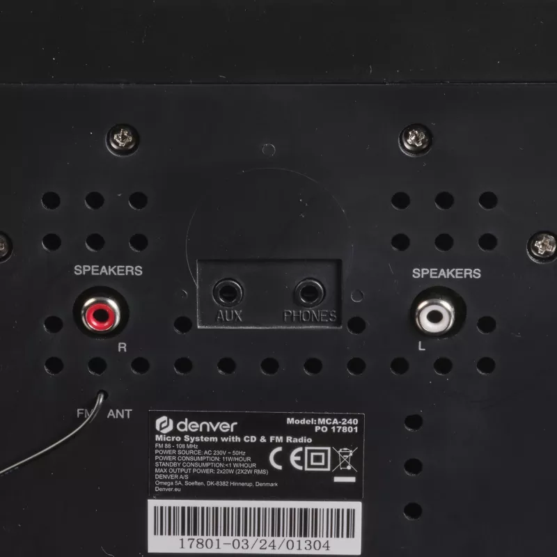 DENVER MCA-240 Mikrosistēma ar CD atskaņotāju un FM radio