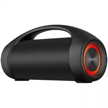SVEN PS-370 portatīvā skaļruņu sistēma 2x20W, TWS, FM radio, AUX, USB/SD, ūdensizturīga IPx5, apgaismojums