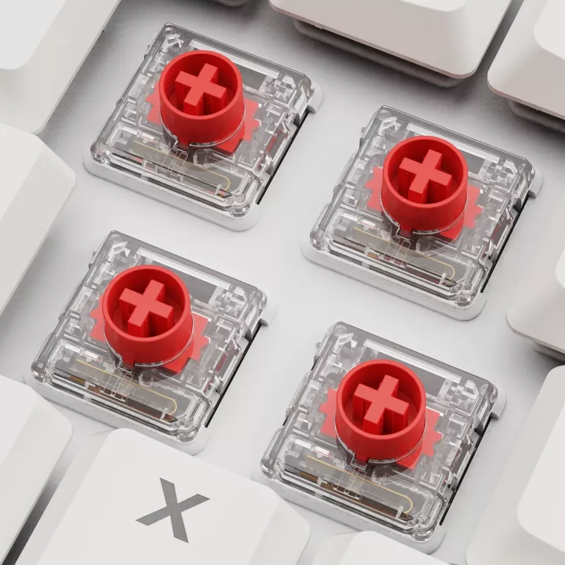 Sharkoon PureWriter W65 bezvadu tastatūra, QWERTZ vācu izkārtojums, balta, Kailh Choc V2 Red