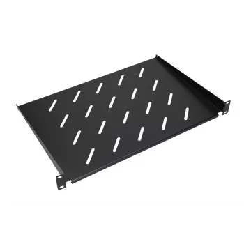 Plaukts Extralink SHELF 1U 19 inch sienas skapjiem, 1U, 300 mm, melns, metāls