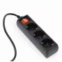 Gembird EG-PSU3-01 pagarinātājs 0.6 m 3 AC kontaktligzdas Iekštelpām Melns