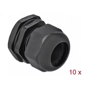 Kabeļa uzmava DeLOCK 60226 Melna Plastmasa 10 gab.