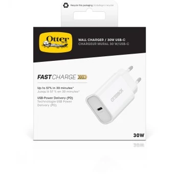 Sienas lādētājs OTTERBOX 30W USB-C PD Balts
