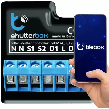 Vadības modulis žalūzijām bleBox shutterBox Black