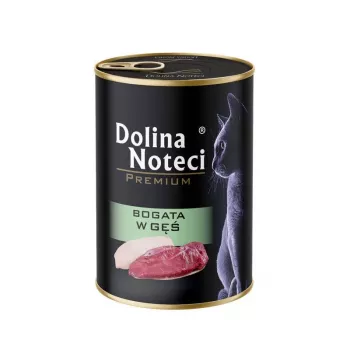 Slapjā kaķu barība Dolina Noteci Premium bagāta ar zosu 400 g