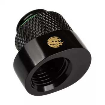 Adapteris BitsPower X-Cross G1/4 collas vīrišķais uz G1/4 collas sievišķais, 5 mm nobīde, matēti melns