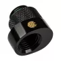 Adapteris BitsPower X-Cross G1/4 collas vīrišķais uz G1/4 collas sievišķais, 5 mm nobīde, matēti melns