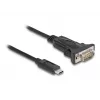 DeLOCK Adapter USB Type-C uz RS-232 D-Sub 9 kontaktu vīrišķais 0.25 m
