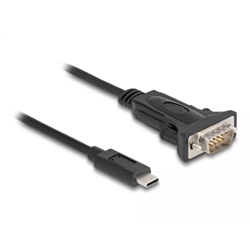 DeLOCK Adapter USB Type-C uz RS-232 D-Sub 9 kontaktu vīrišķais 0.25 m
