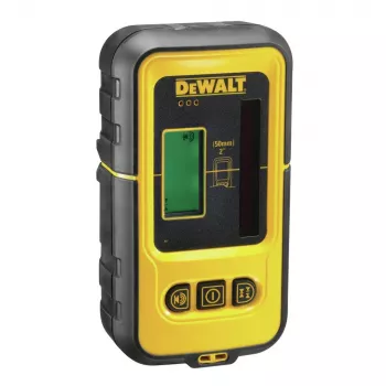 Līmeņlāzera detektors līnijas lāzeram DeWalt DE0892G-XJ, zaļš 510 nm, darbības attālums līdz 50 m, 9V baterija, statīva stiprinājums