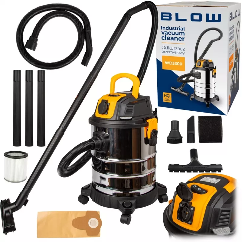 Rūpnieciskais putekļsūcējs BLOW WD3300 ar 230V kontaktligzdu 2000W