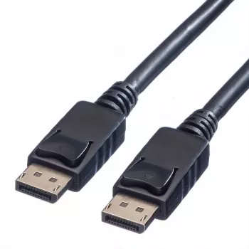 Value DisplayPort savienojuma kabelis, DisplayPort spraudnis – DisplayPort spraudnis, 1.50 m, melns, 11.99.5767, ekranēts