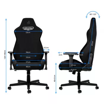Nitro Concepts S300 spēļu krēsls - Stealth Melns