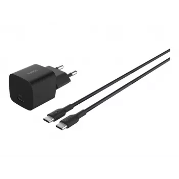 Belkin BoostCharge 25W USB-C PD/PPS iekštelpu lādētājs, 1 m kabelis, melns