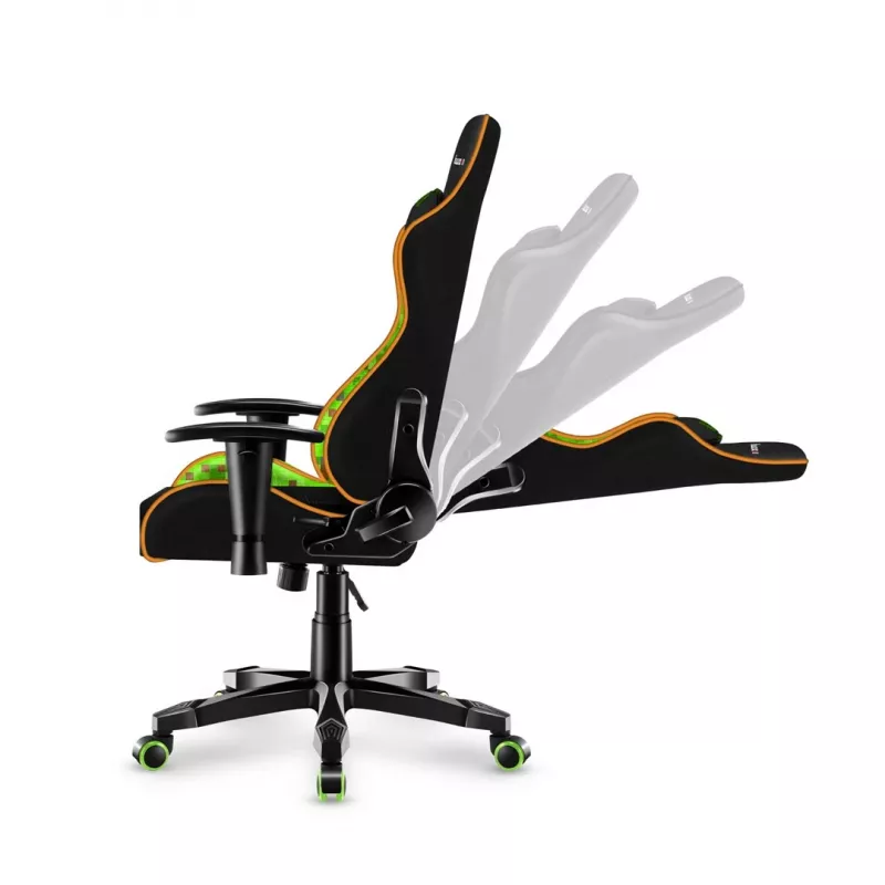 Huzaro HZ-Ranger 6.0 Pixel Mesh bērnu spēļu krēsls melns-zaļš
