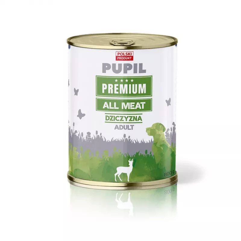 PUPIL Premium All Meat Venison - mitrā suņu barība - 800g